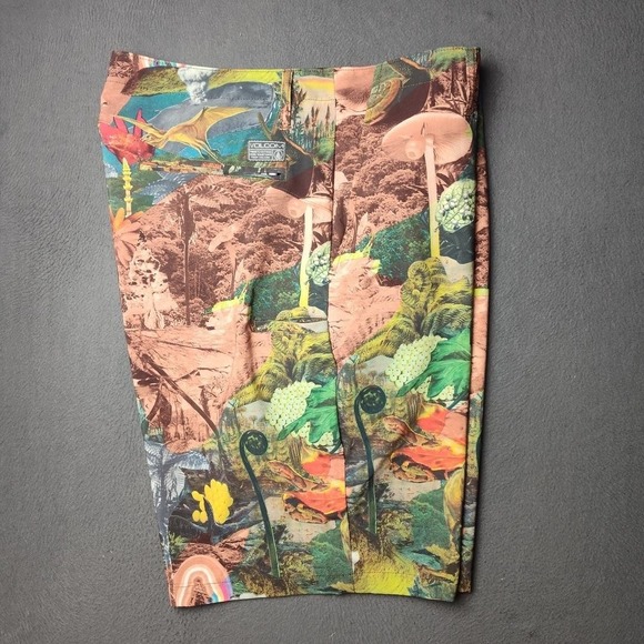 Volcom Surf & Turf Hybrid Shorts Mens 38 Stretch Boardwalk Dinosaurs Swim Board - Picture 1 of 9